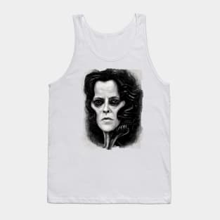 Sigourney Weaver Giger Style Tank Top